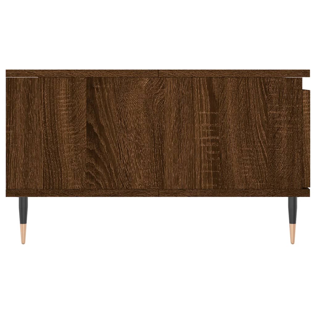 Table basse aspect chêne marron 90x60x35 cm en bois