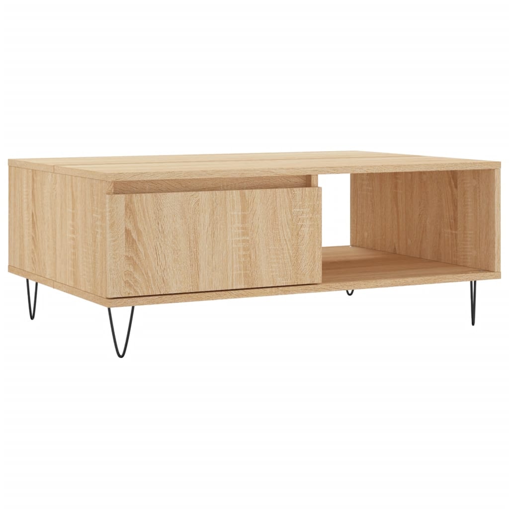 Table basse chêne Sonoma 90x60x35 cm en bois