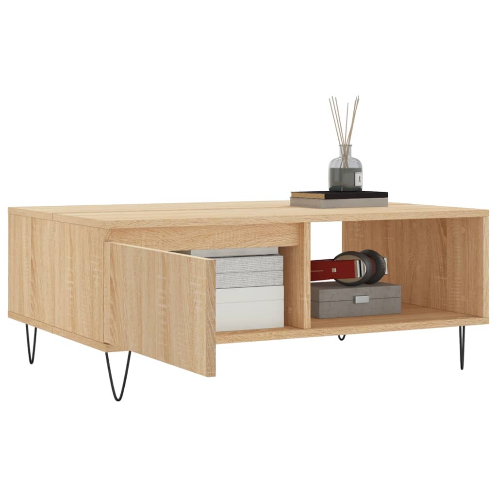 Table basse chêne Sonoma 90x60x35 cm en bois