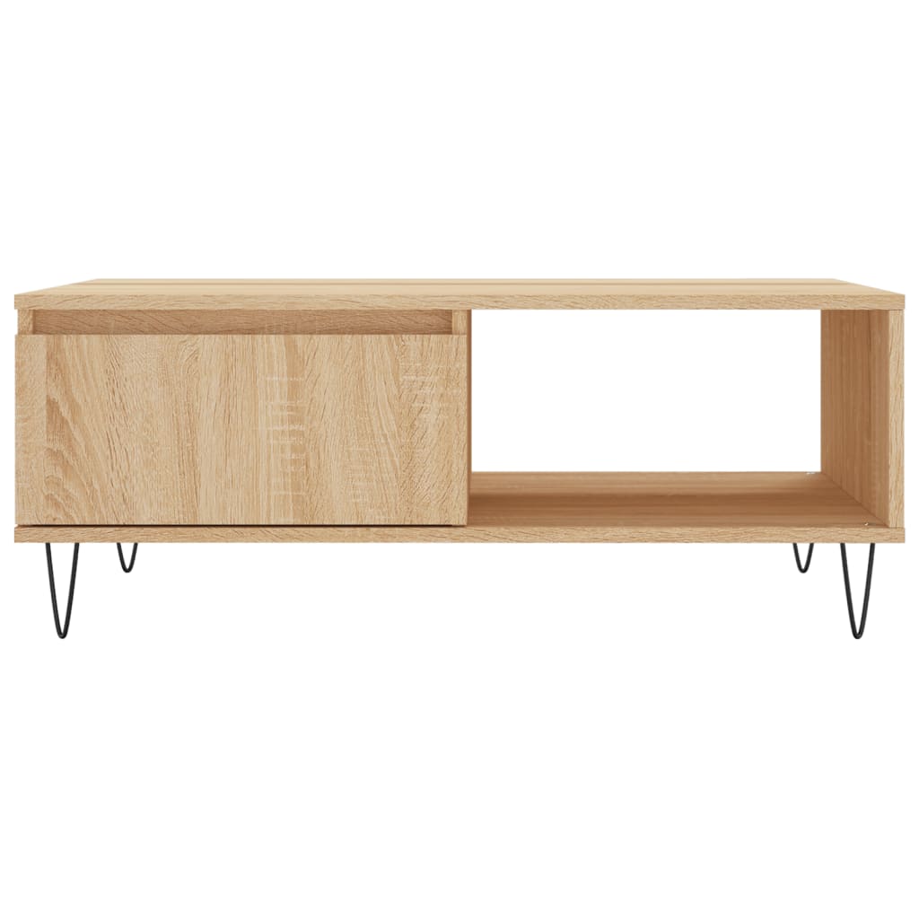Table basse chêne Sonoma 90x60x35 cm en bois