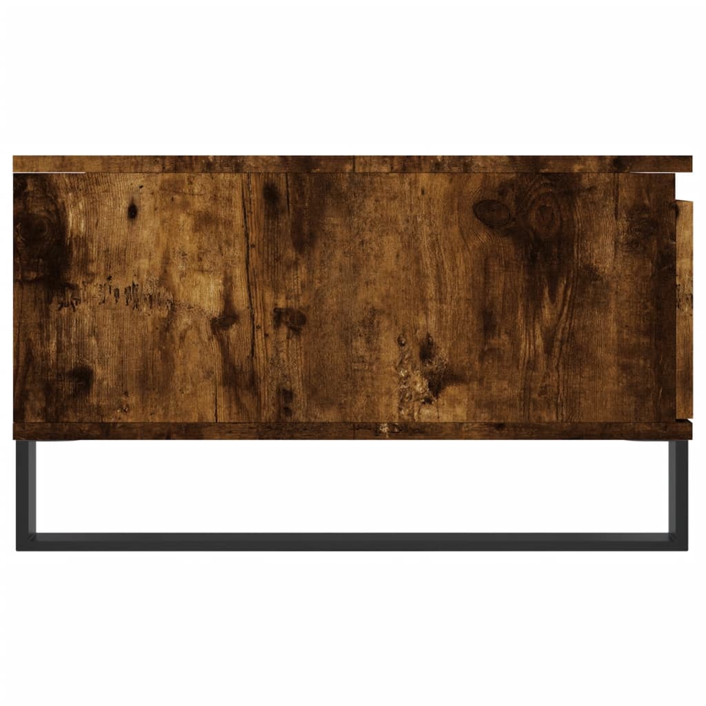 Coffee table smoked oak 90x60x35 cm wood material