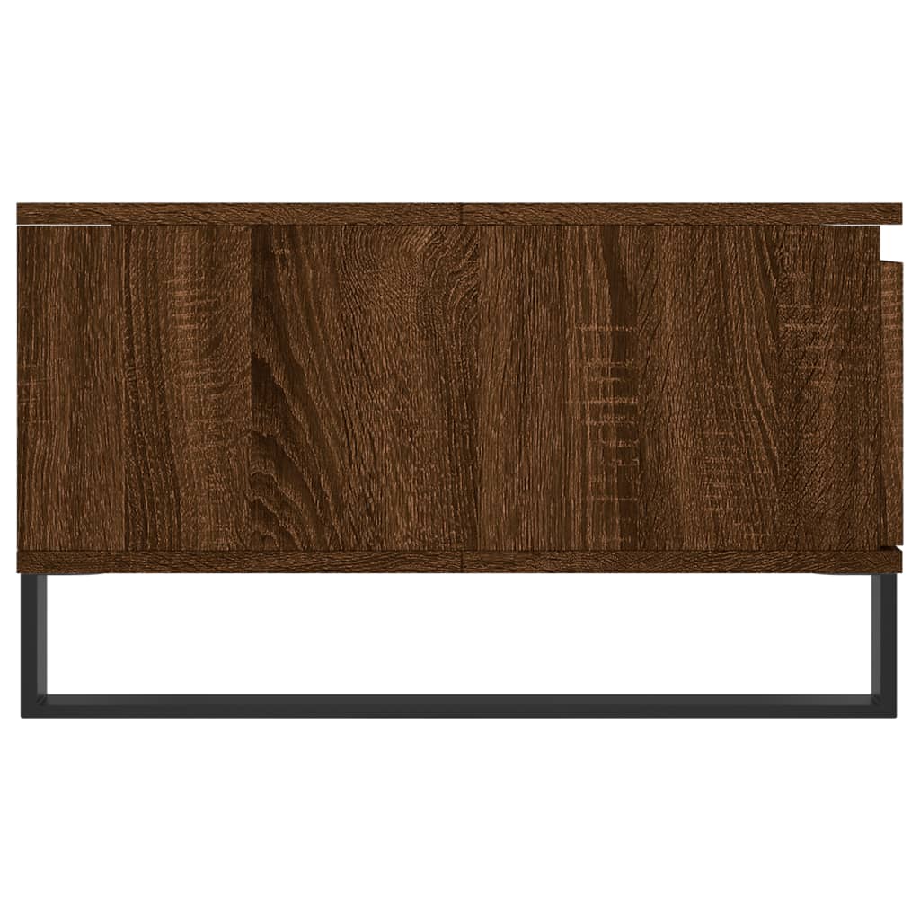Table basse aspect chêne marron 90x60x35 cm en bois