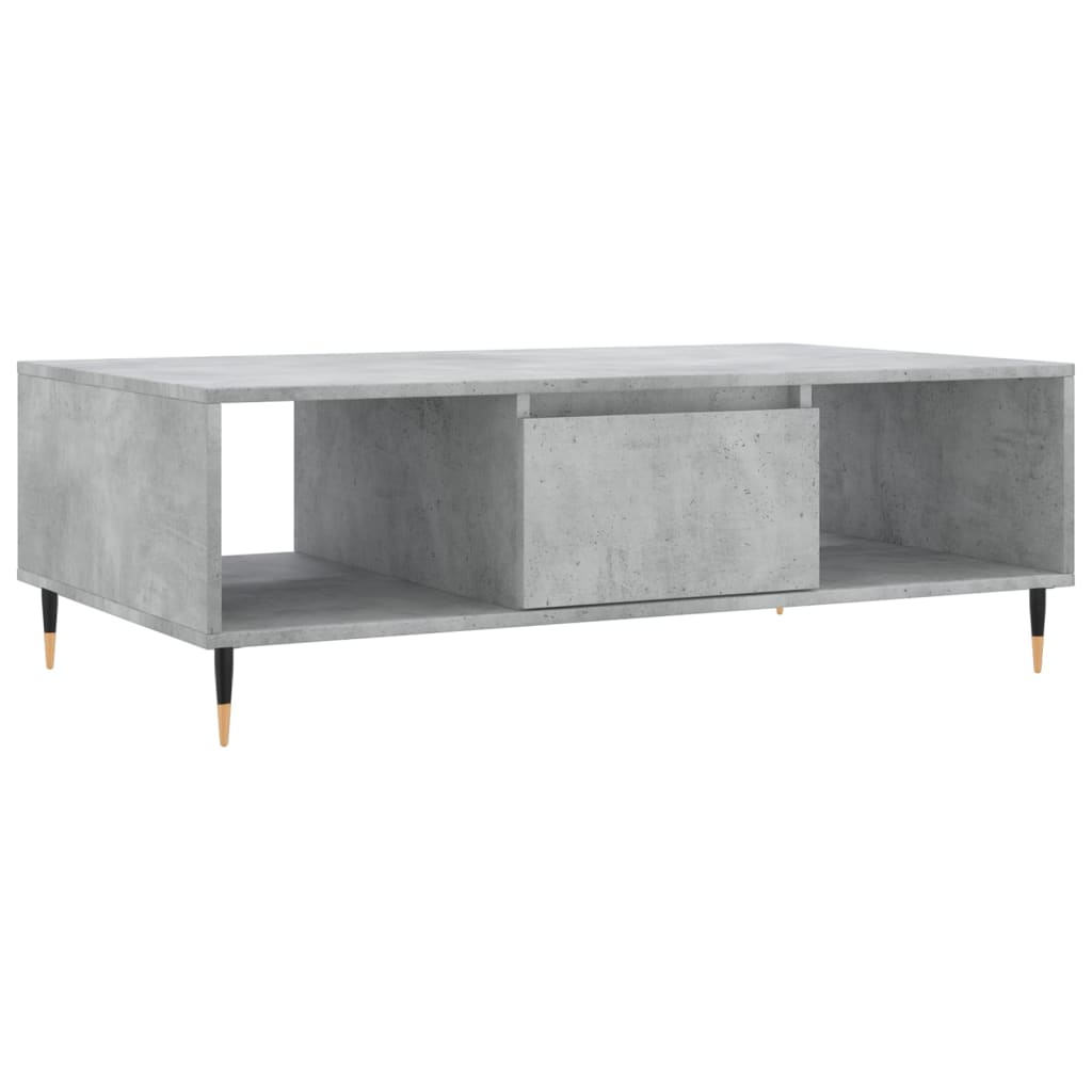 Table basse gris béton 104x60x35 cm en bois