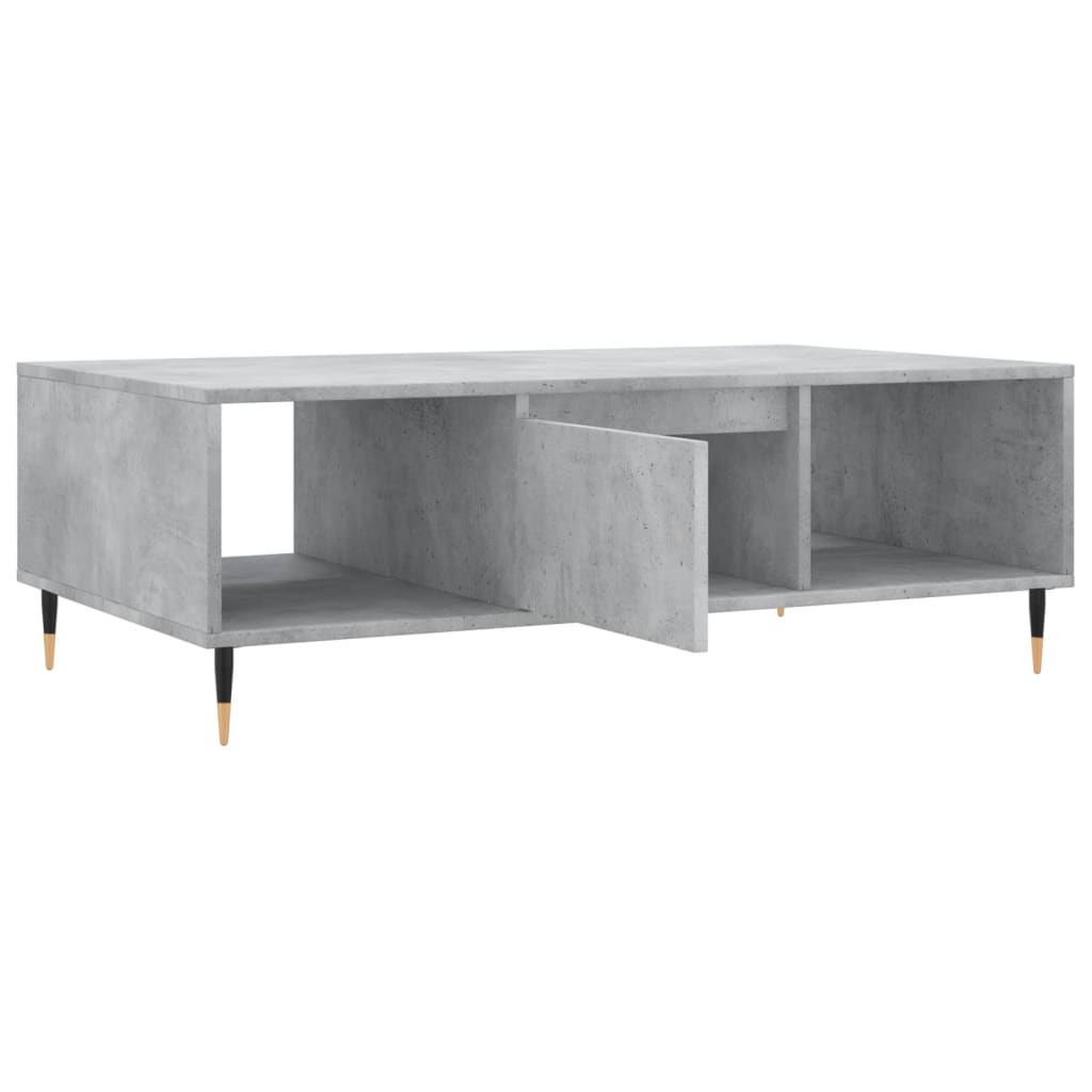 Table basse gris béton 104x60x35 cm en bois