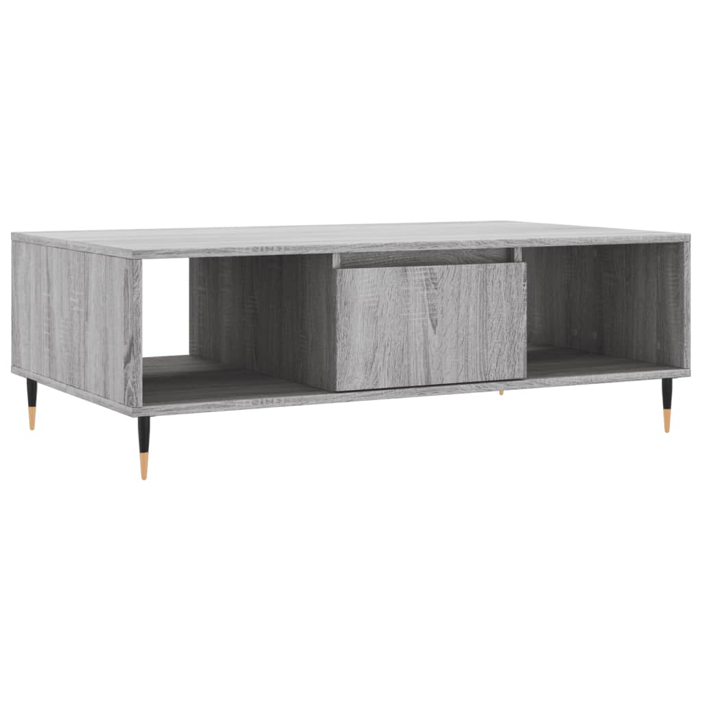 Table basse Sonoma grise 104x60x35 cm en bois