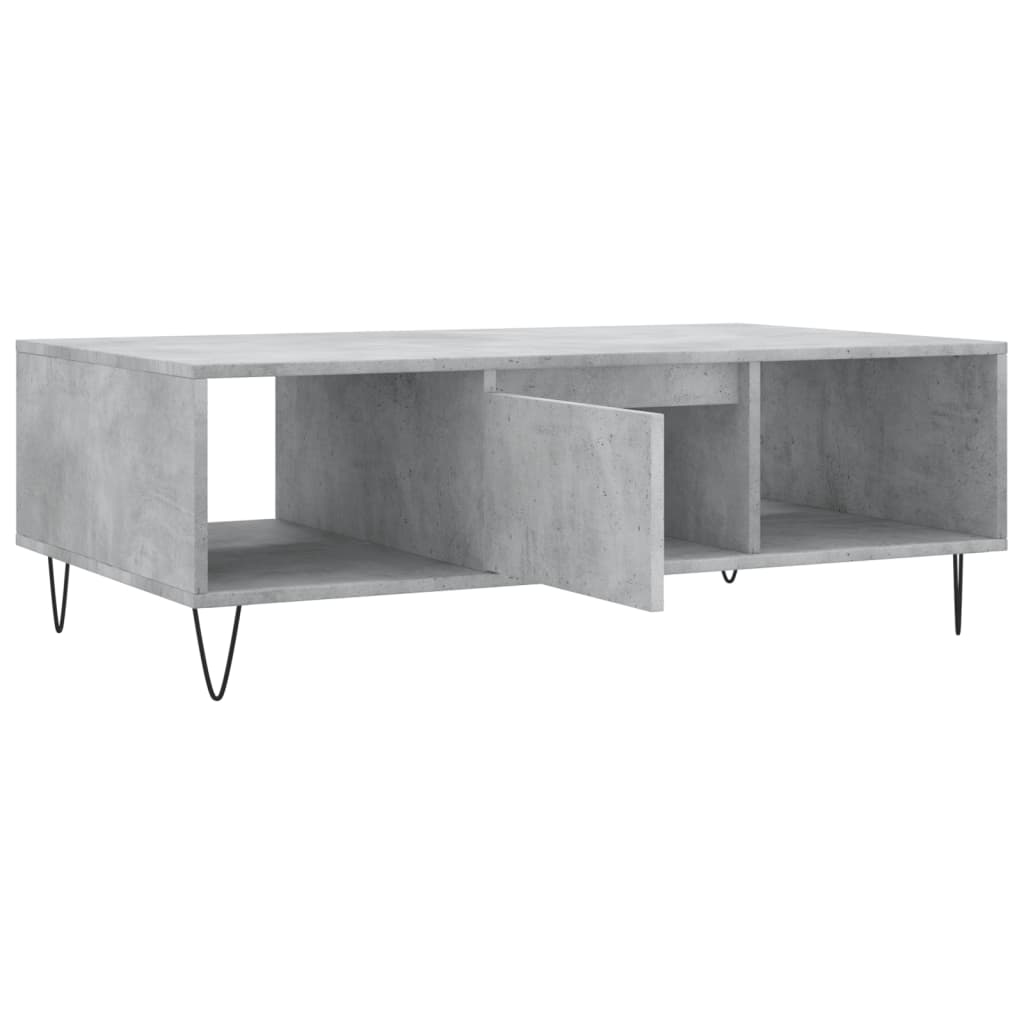 Table basse gris béton 104x60x35 cm en bois