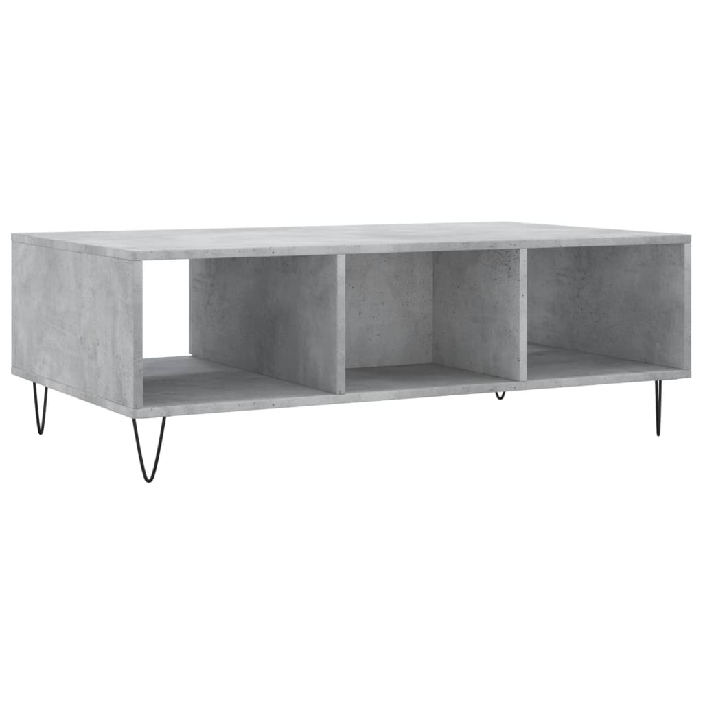 Table basse gris béton 104x60x35 cm en bois