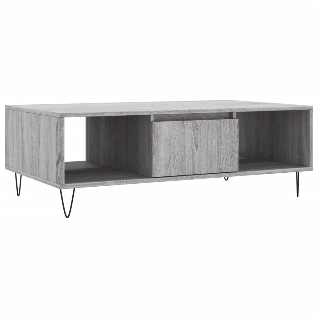Table basse Sonoma grise 104x60x35 cm en bois