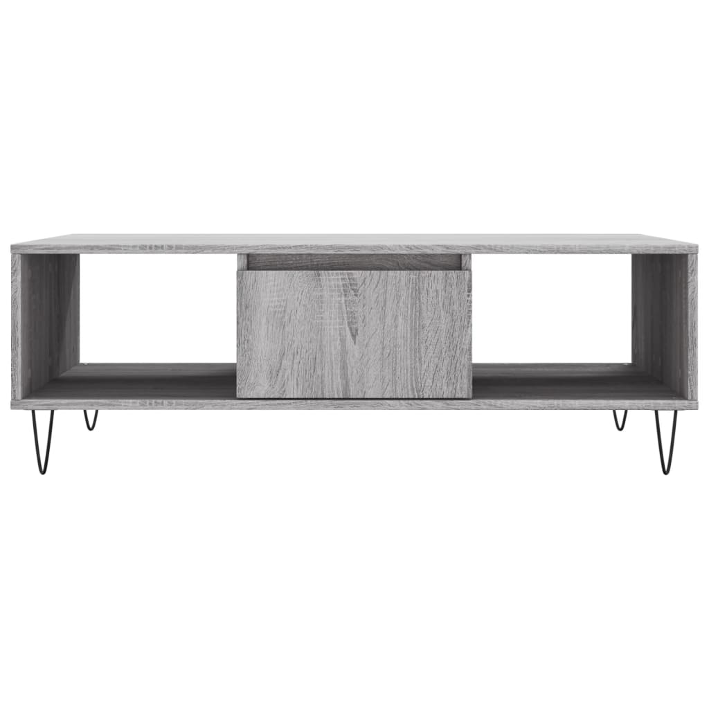 Table basse Sonoma grise 104x60x35 cm en bois