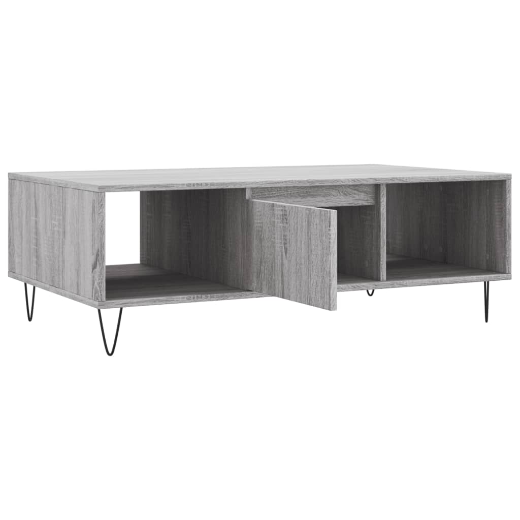 Table basse Sonoma grise 104x60x35 cm en bois