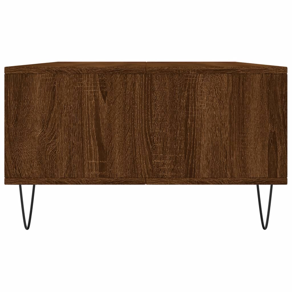 Table basse aspect chêne marron 104x60x35 cm en bois