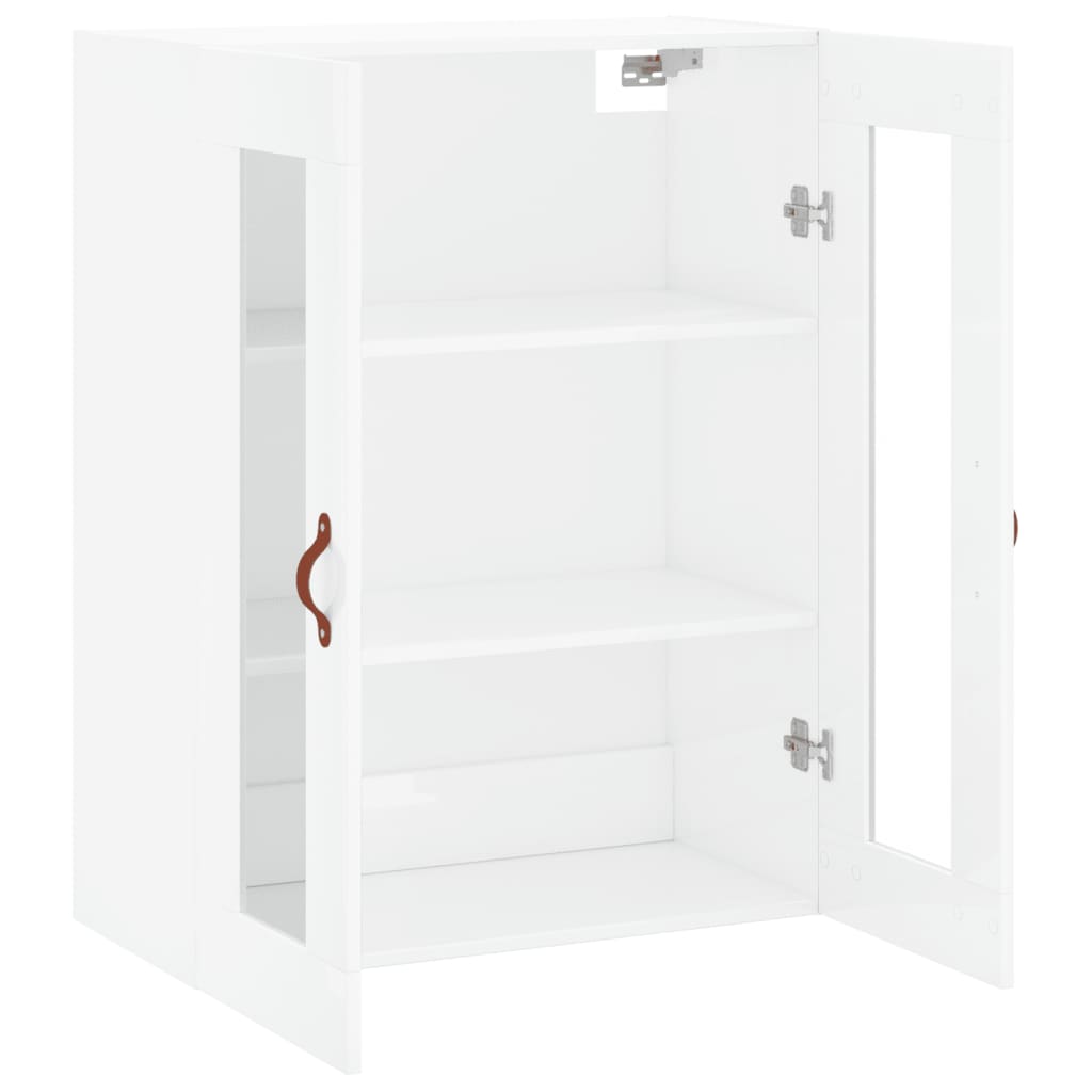 Wandschrank Hochglanz-Weiß 69,5x34x90 cm