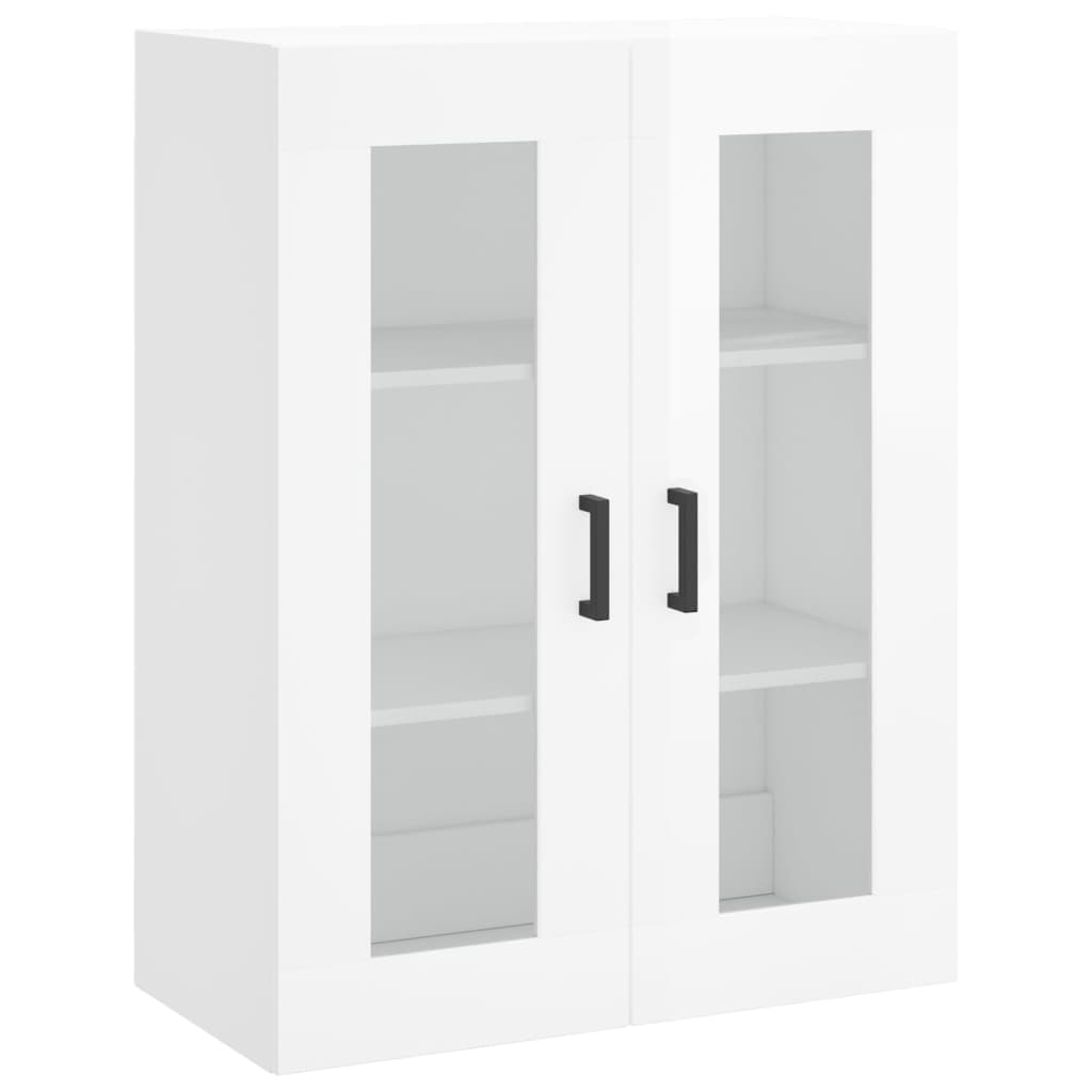 Wandschrank Hochglanz-Weiß 69,5x34x90 cm