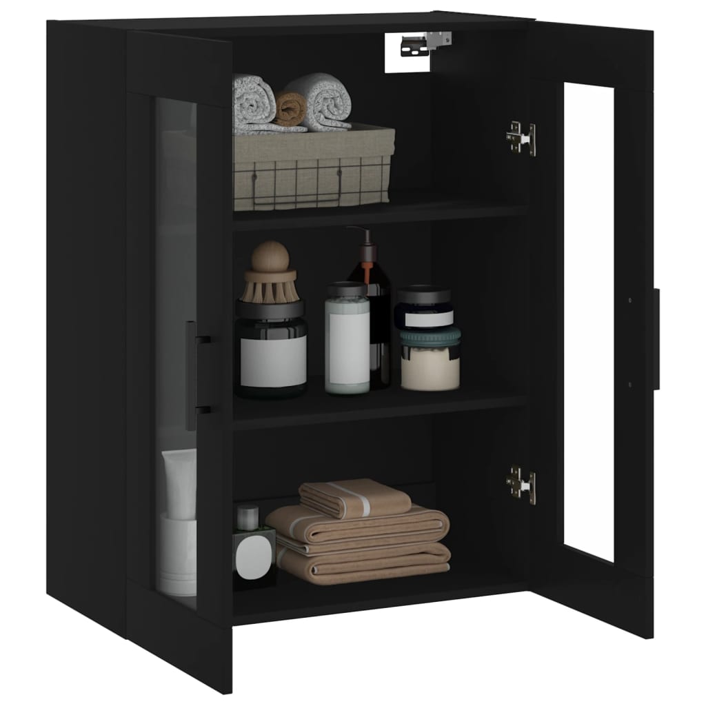 Wandschrank Schwarz 69,5x34x90 cm