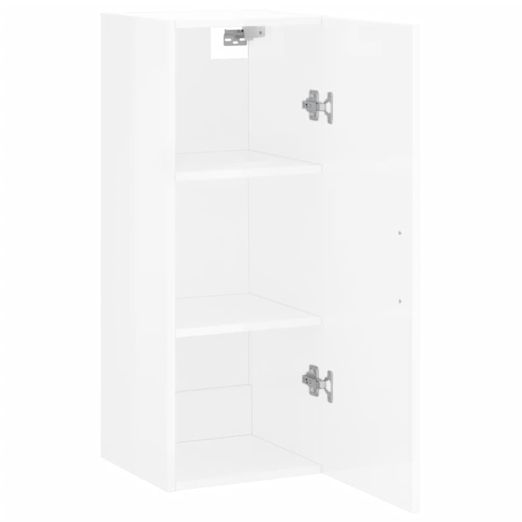 Wandschrank Hochglanz-Weiß 34,5x34x90 cm