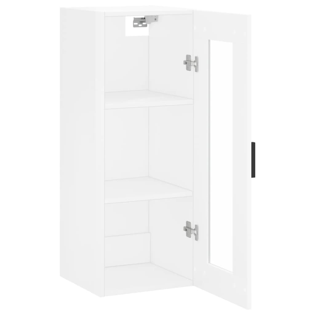 Wandschrank Hochglanz-Weiß 34,5x34x90 cm