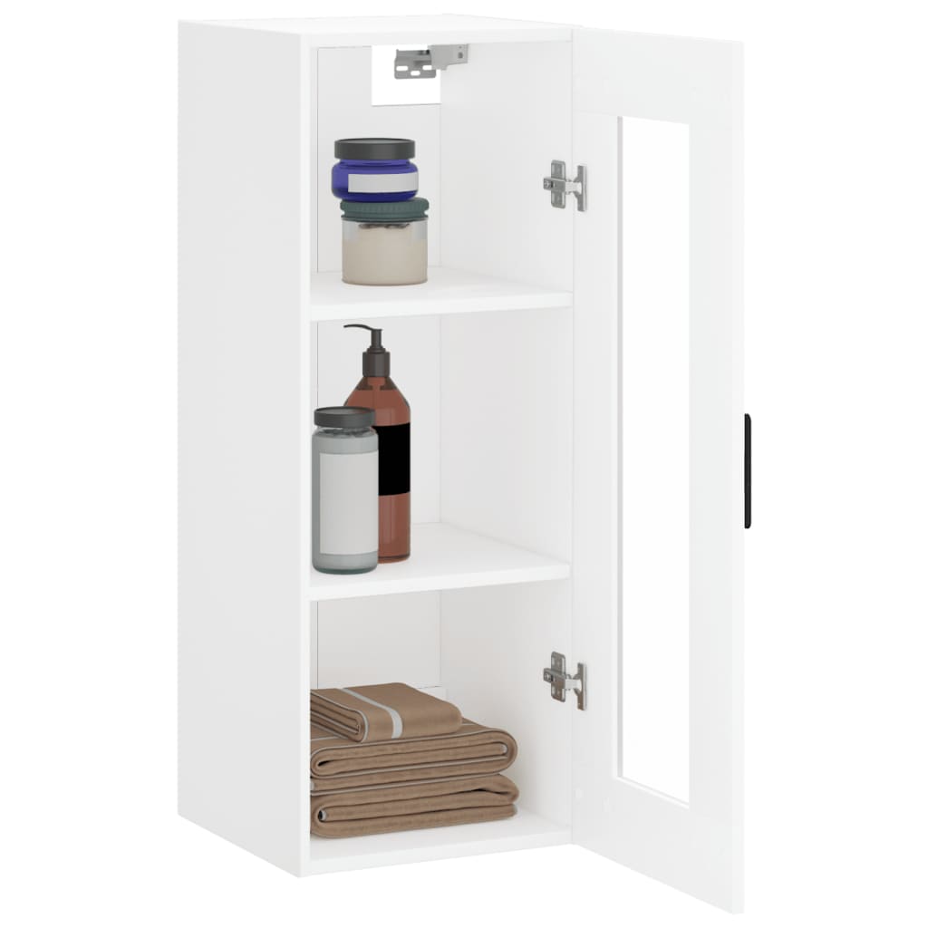 Wandschrank Weiß 34,5x34x90 cm