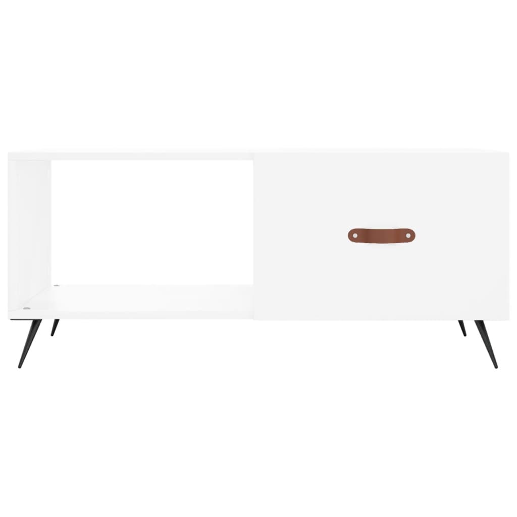 Table basse blanche 90x50x40 cm en bois