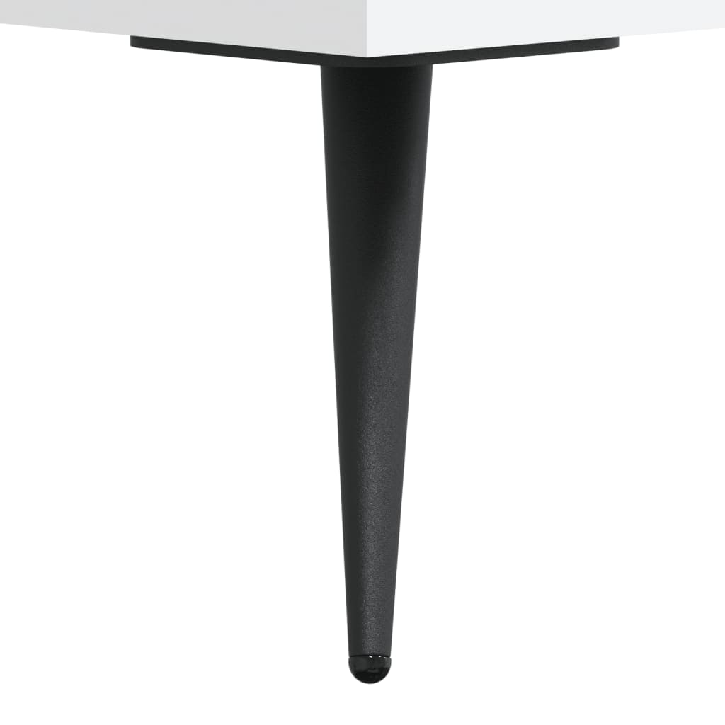 Table basse blanche 90x50x40 cm en bois