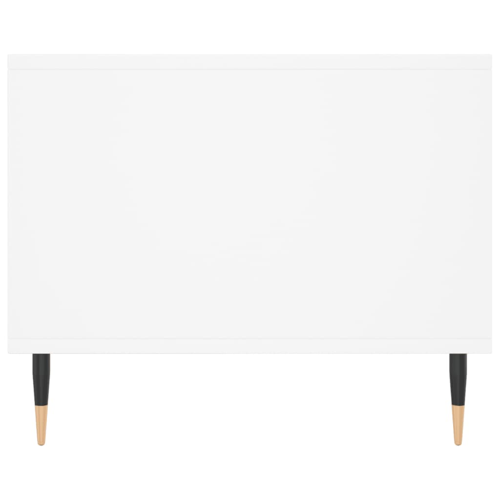 Table basse blanche 90x50x40 cm en bois