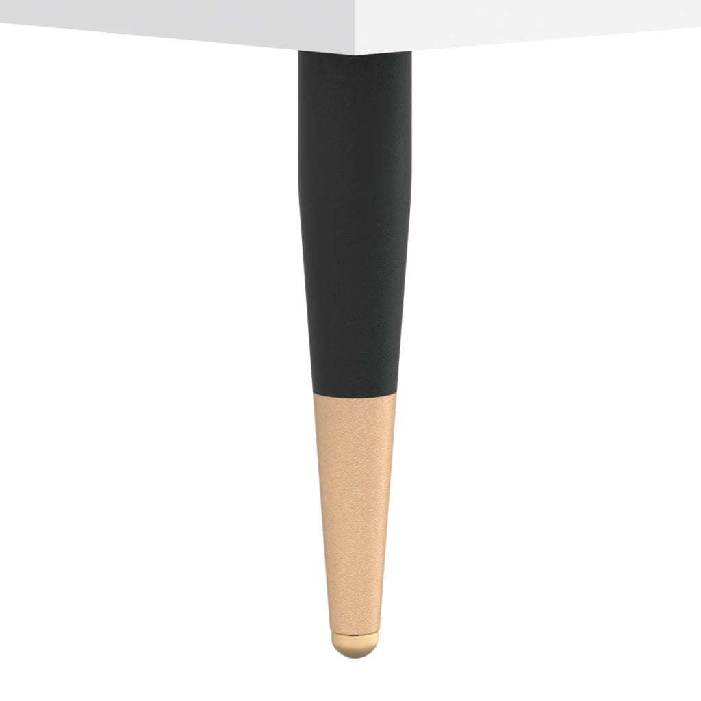 Table basse blanche 90x50x40 cm en bois