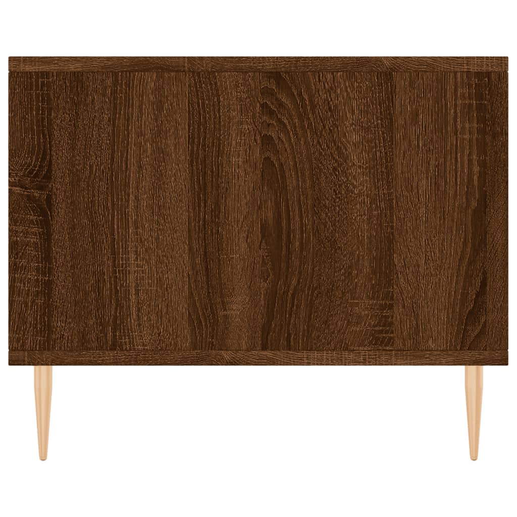 Table basse aspect chêne marron 90x50x40 cm en bois