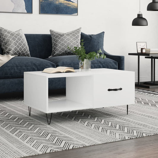 Coffee Table White 90x50x40 cm Wood Material