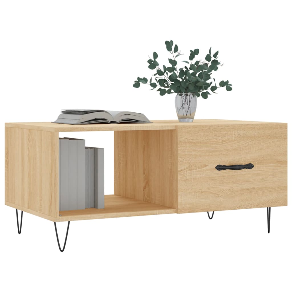 Table basse chêne Sonoma 90x50x40 cm en bois