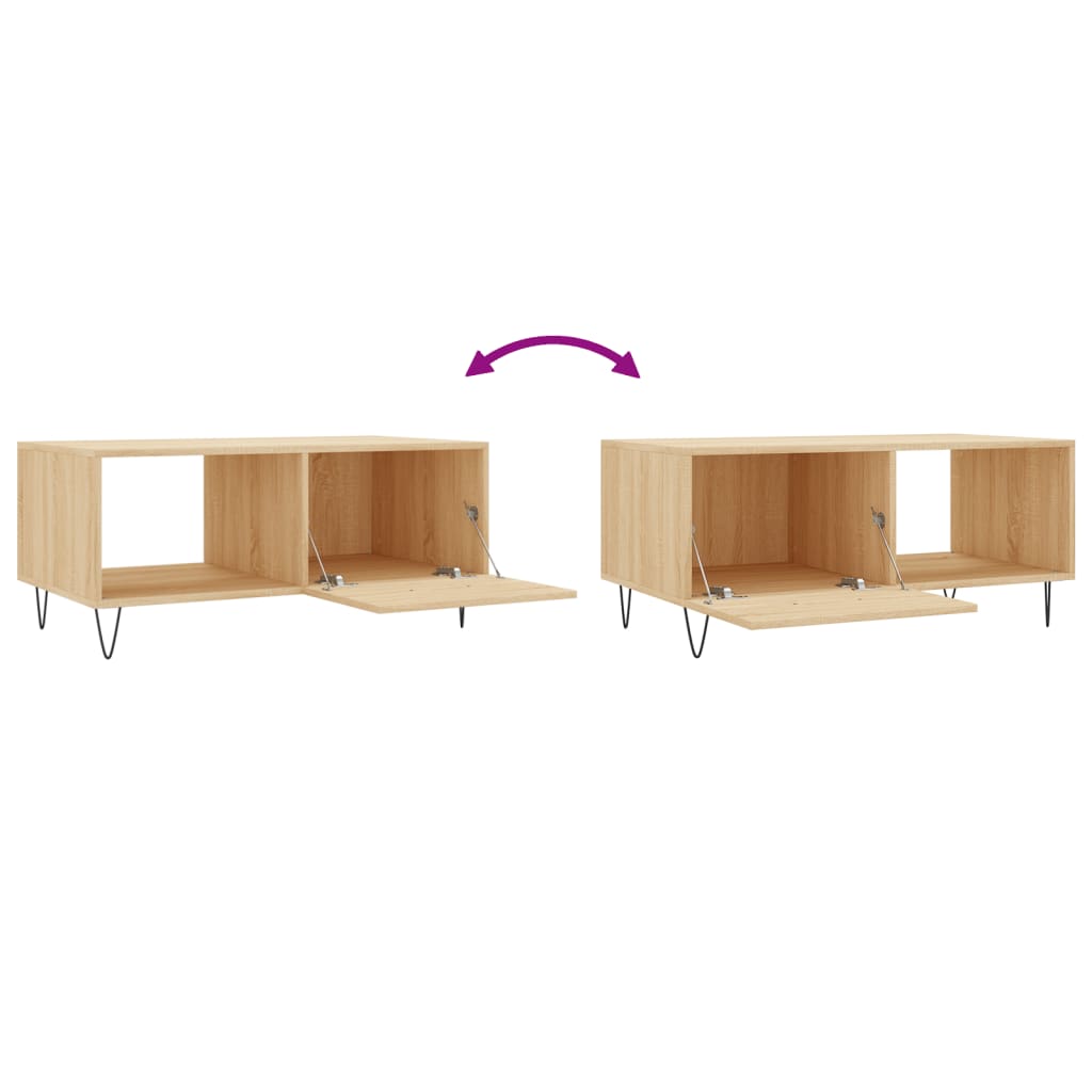 Table basse chêne Sonoma 90x50x40 cm en bois