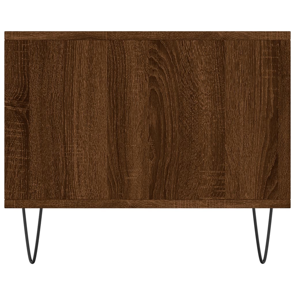 Table basse aspect chêne marron 90x50x40 cm en bois