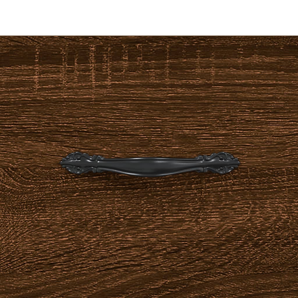 Table basse aspect chêne marron 90x50x40 cm en bois