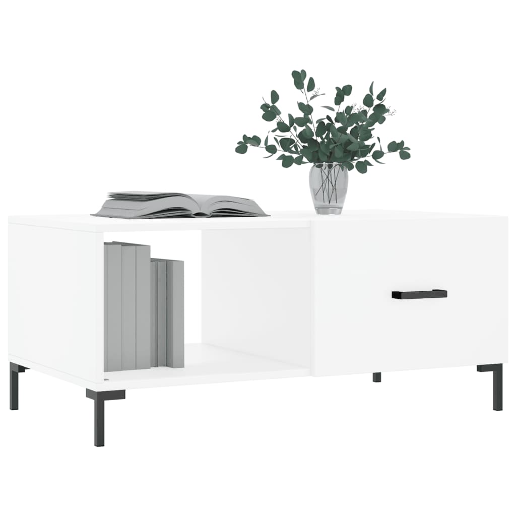 Coffee Table White 90x50x40 cm Wood Material