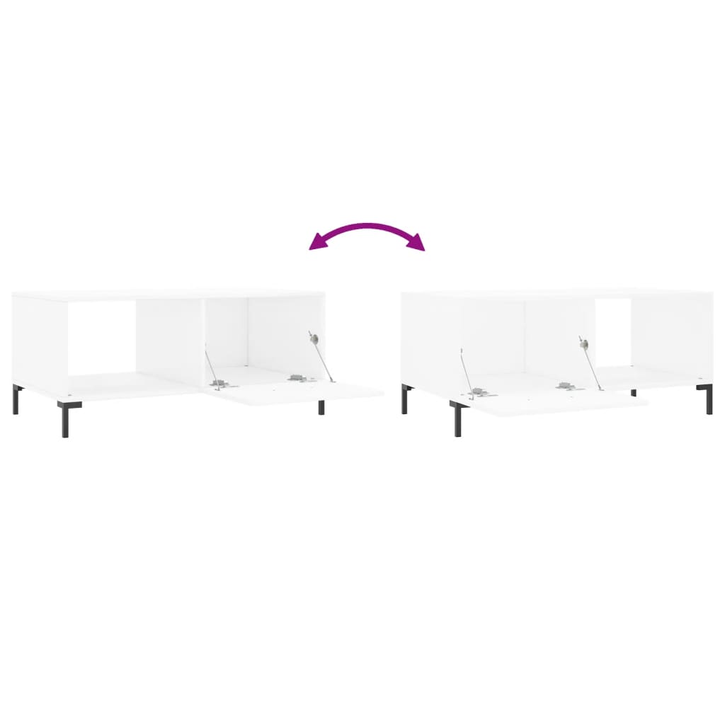Coffee Table White 90x50x40 cm Wood Material
