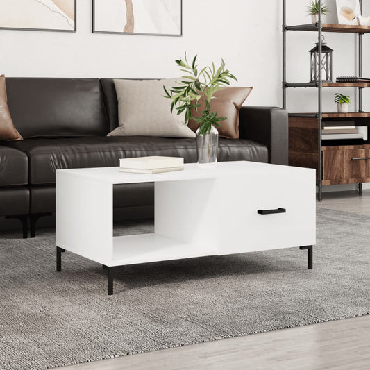 Coffee Table White 90x50x40 cm Wood Material
