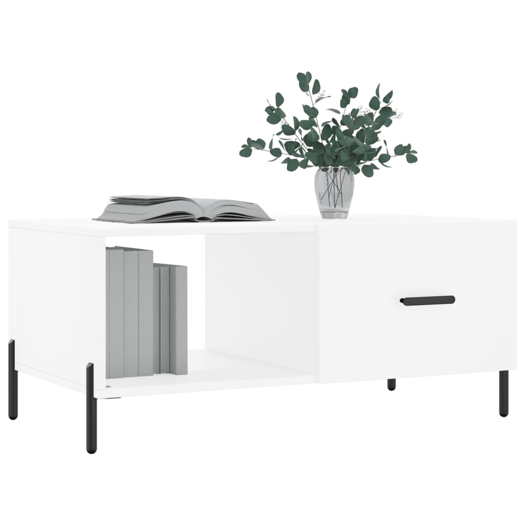 Coffee Table White 90x50x40 cm Wood Material