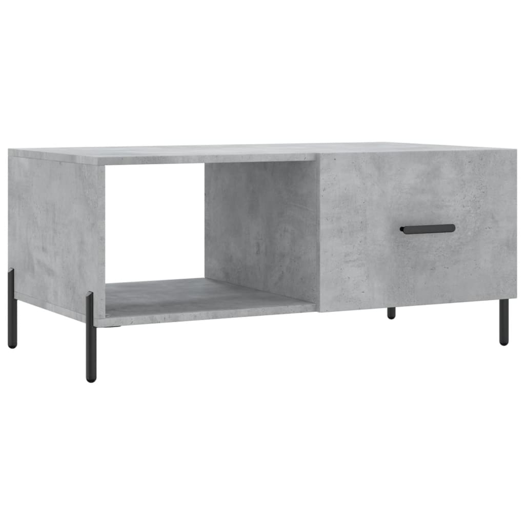 Table basse gris béton 90x50x40 cm en bois