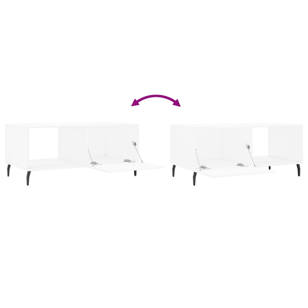 Coffee Table White 90x50x40 cm Wood Material