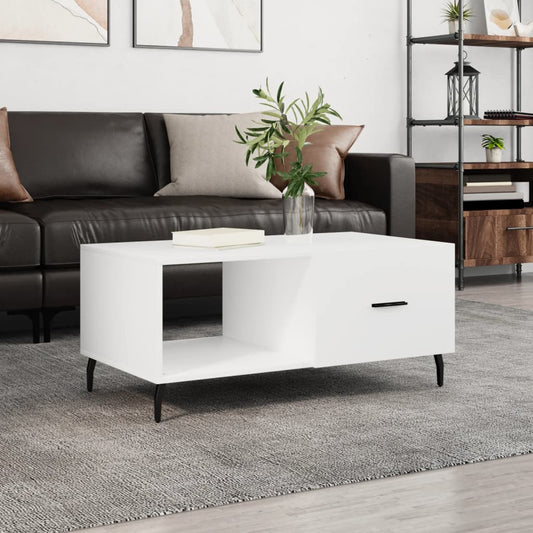 Coffee Table White 90x50x40 cm Wood Material