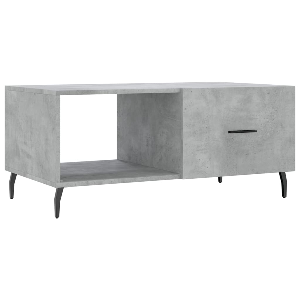 Table basse gris béton 90x50x40 cm en bois