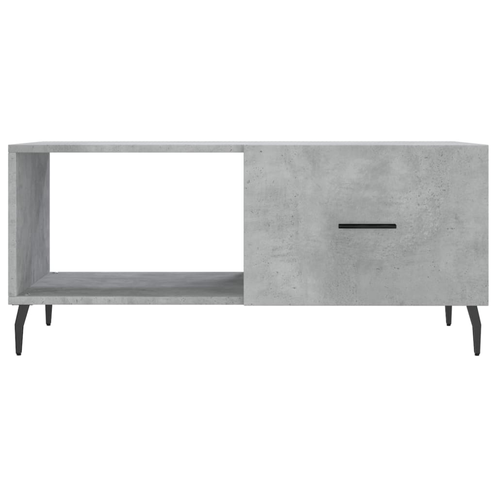 Table basse gris béton 90x50x40 cm en bois