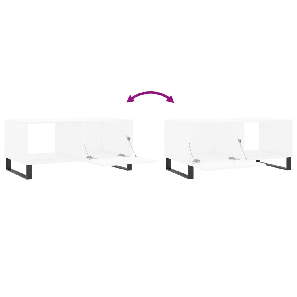 Coffee Table White 90x50x40 cm Wood Material