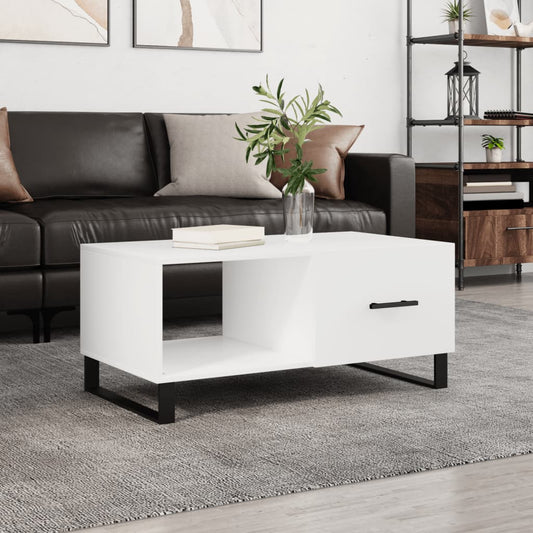 Coffee Table White 90x50x40 cm Wood Material