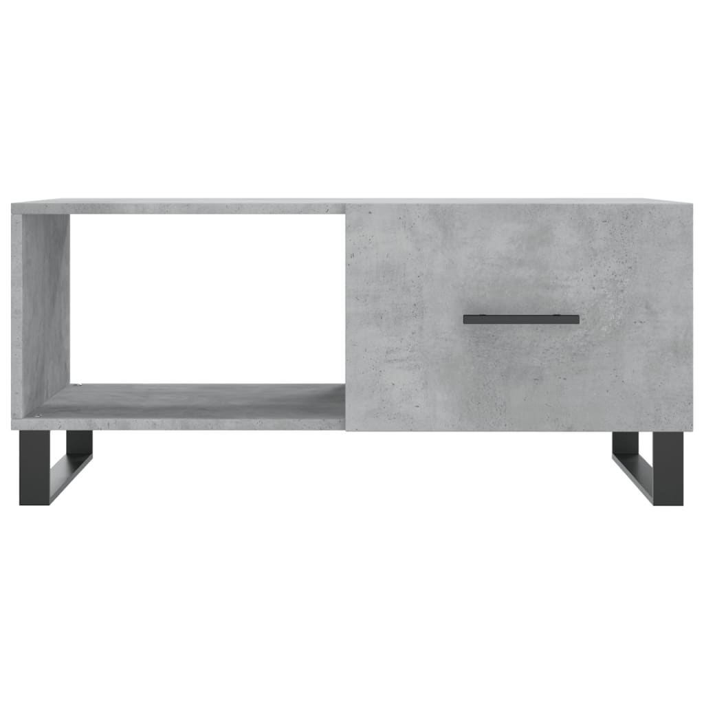 Table basse gris béton 90x50x40 cm en bois