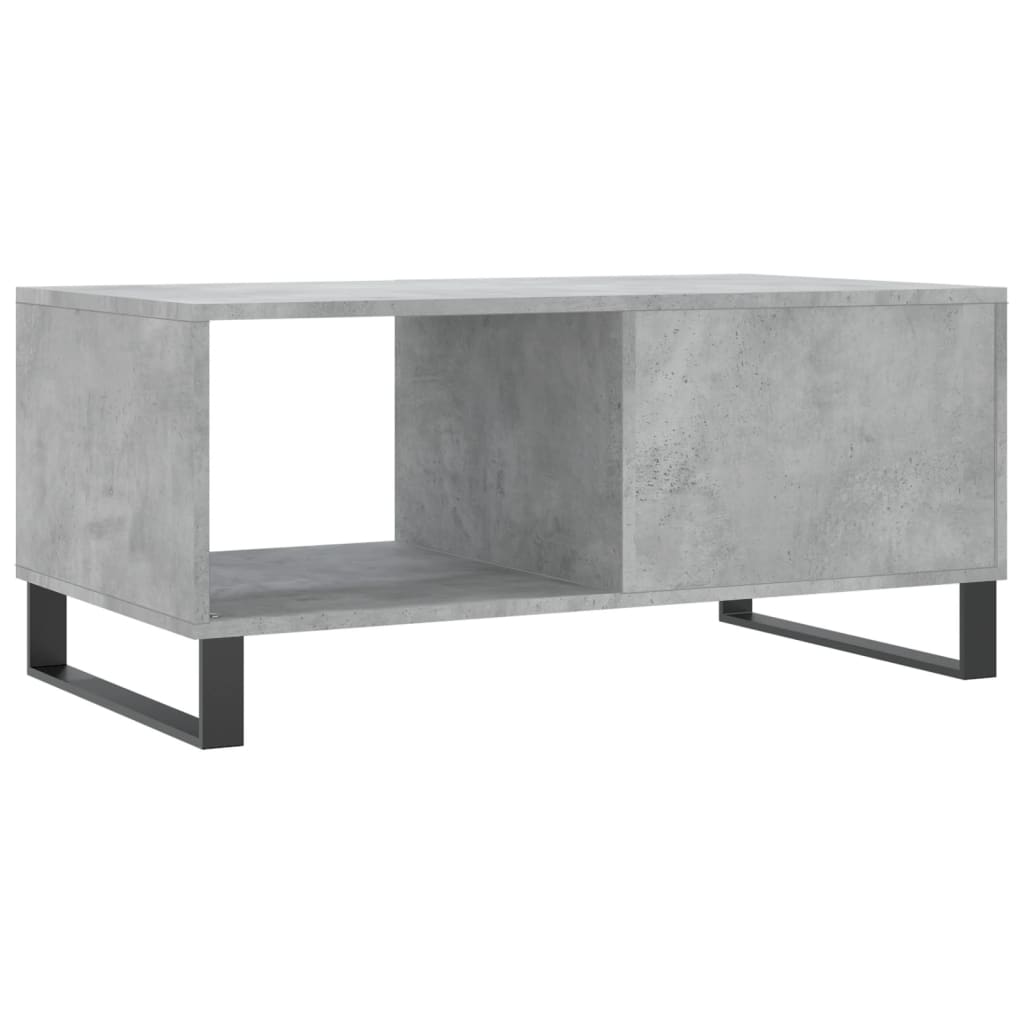 Table basse gris béton 90x50x40 cm en bois