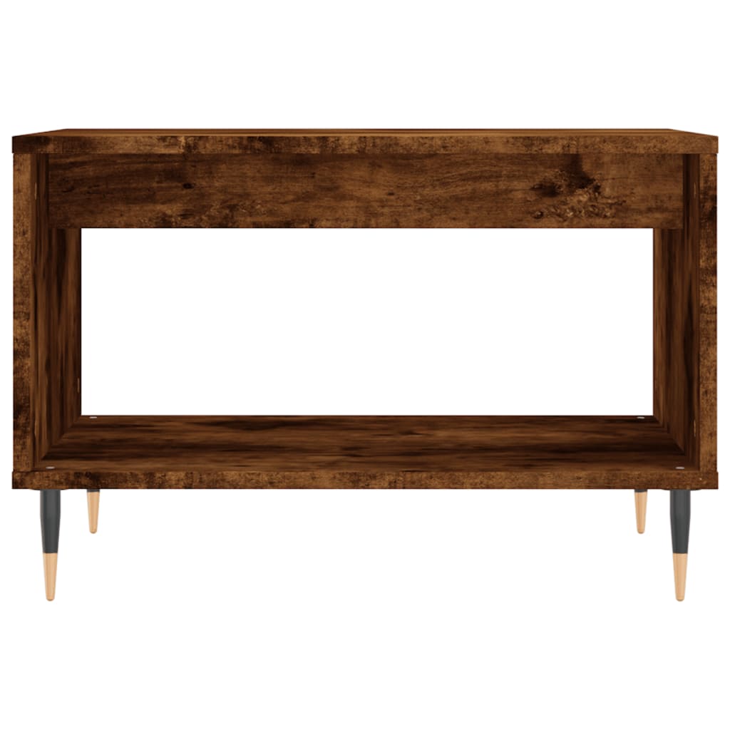 Table basse aspect chêne brun 60x50x40 cm en bois
