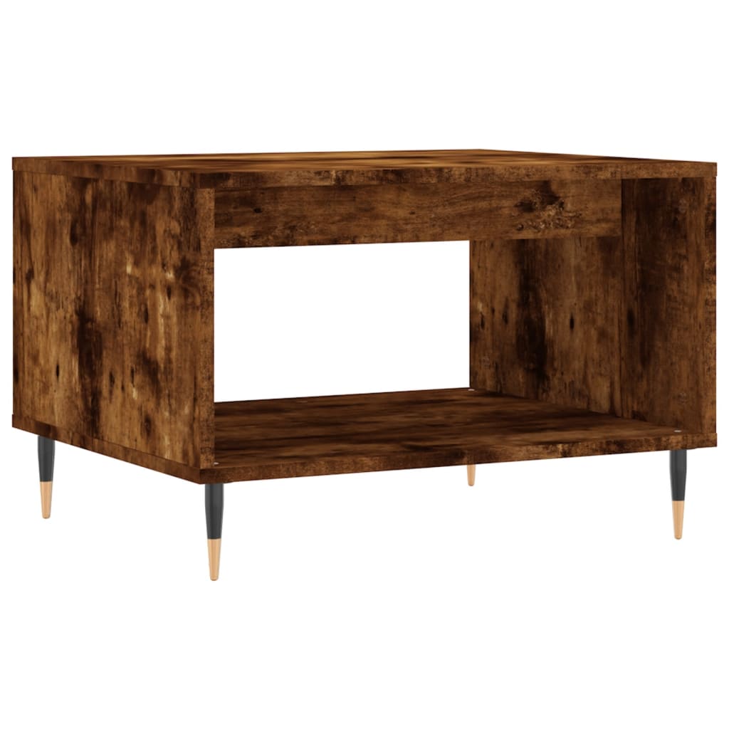 Table basse aspect chêne brun 60x50x40 cm en bois
