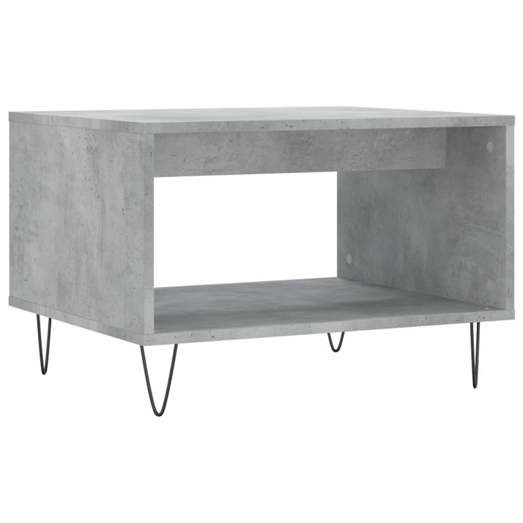 Table basse gris béton 60x50x40 cm en bois