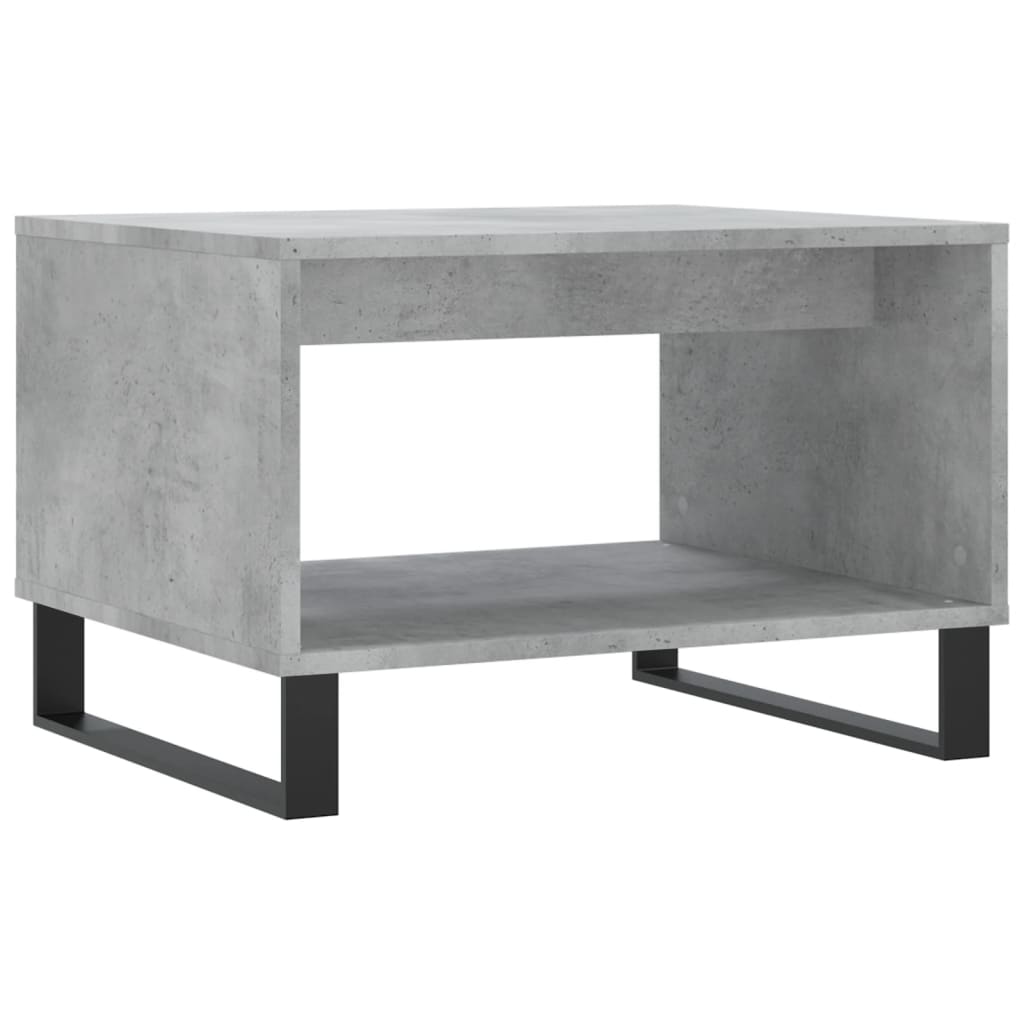 Table basse gris béton 60x50x40 cm en bois