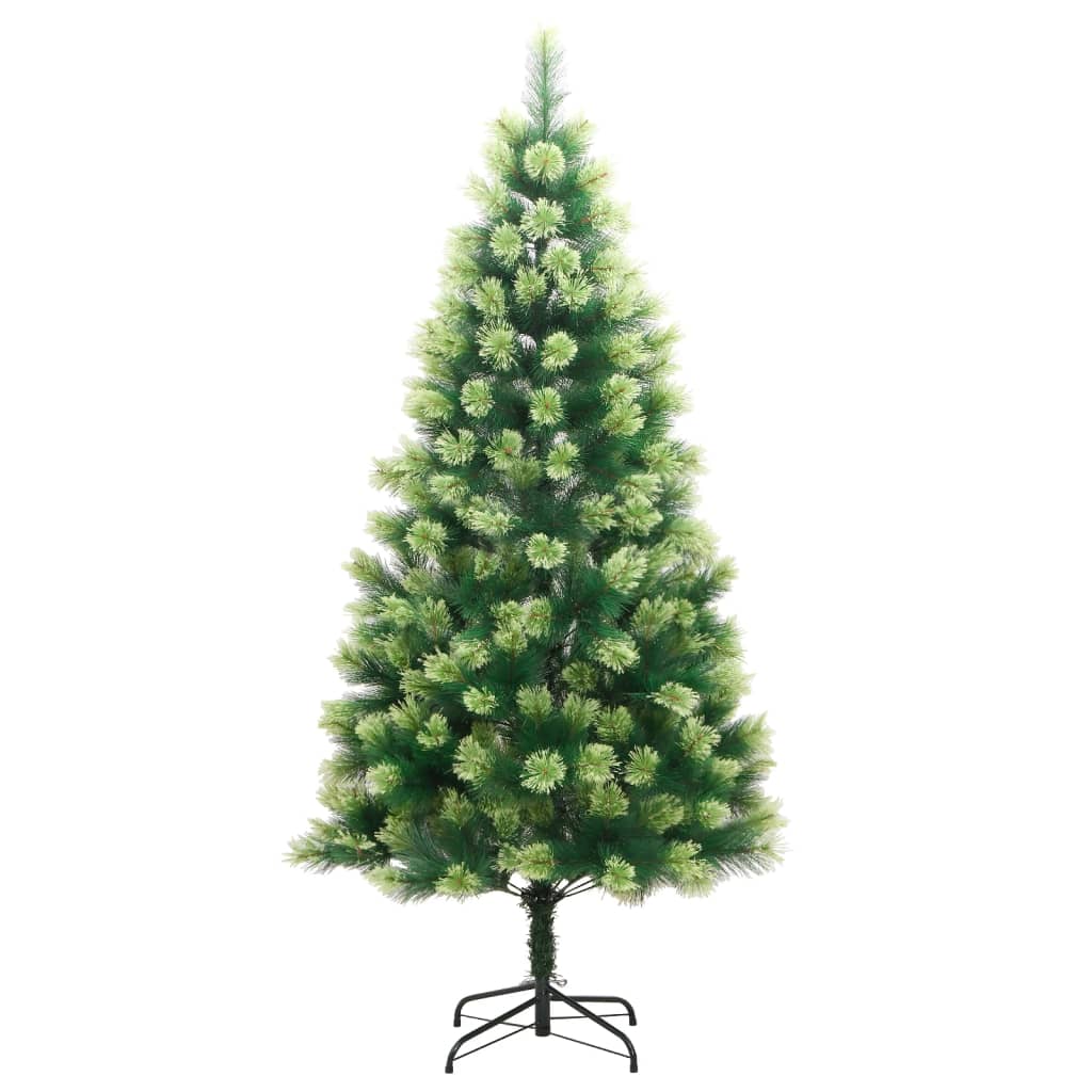 Sapin de Noël artificiel pliable avec support 210 cm