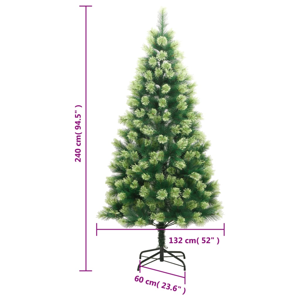 Sapin de Noël artificiel pliable avec support 240 cm